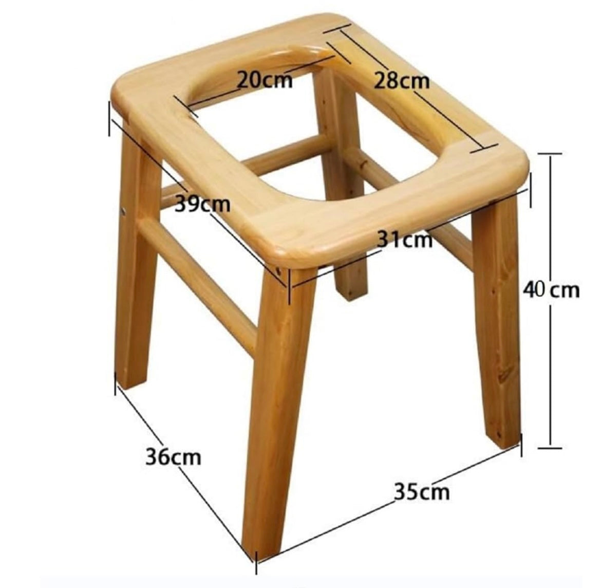 Wooden Steam Seat with Four Legs,Yoni Steam Chair, V Steam Seat