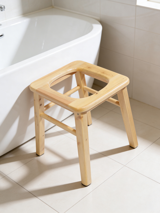 Wooden Steam Seat with Four Legs,Yoni Steam Chair,  V Steam Seat